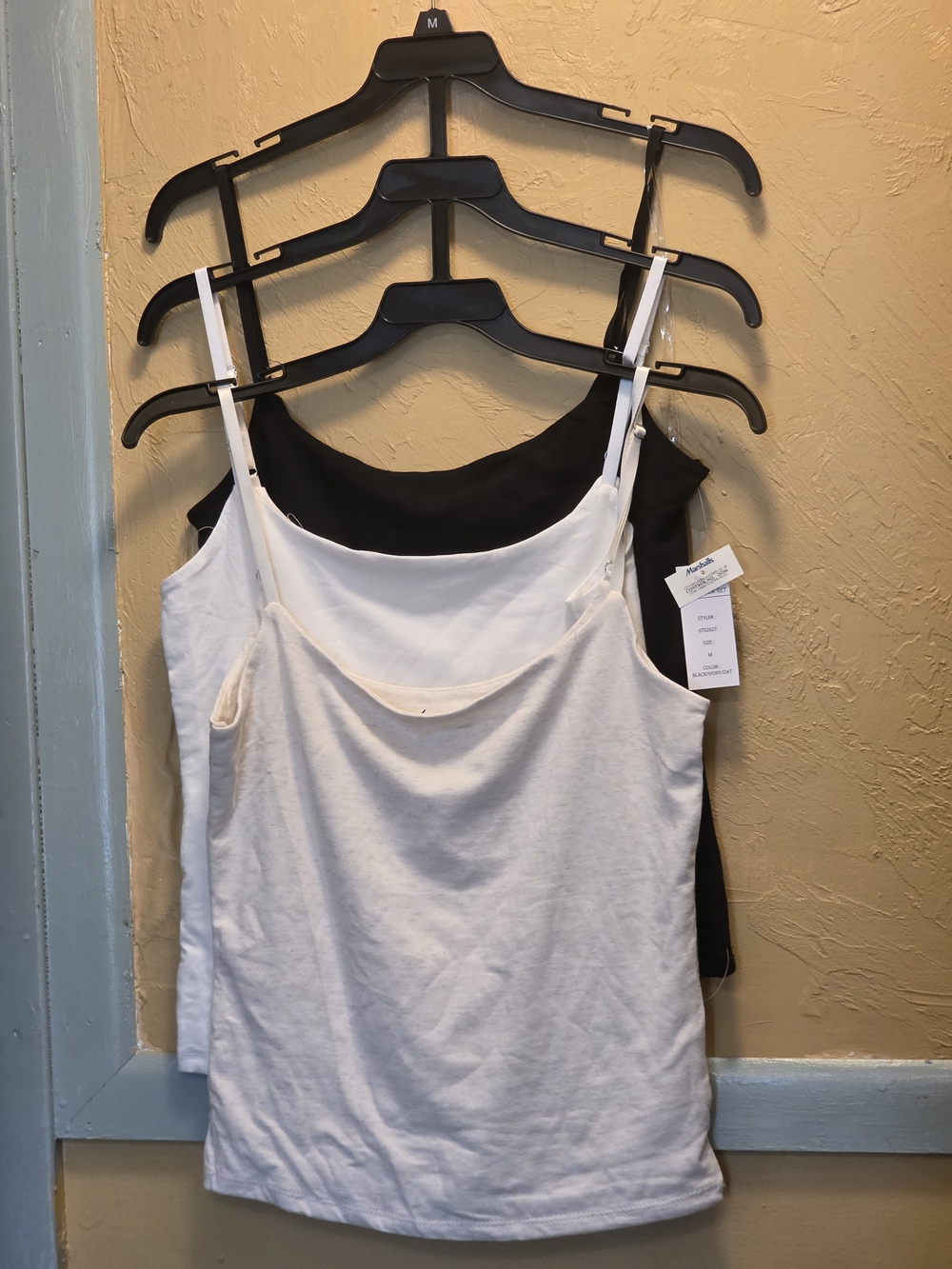 Pink Rose White and Black Layering Camisole Set